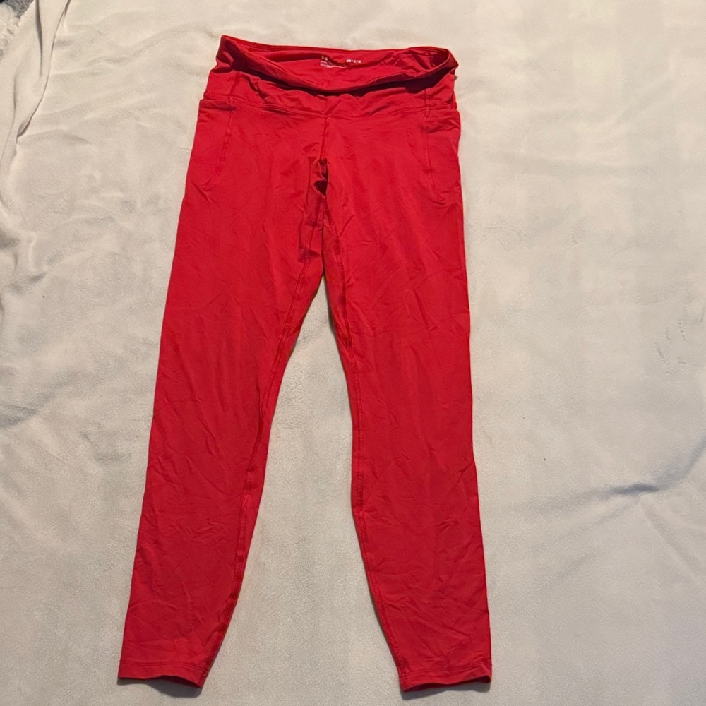 Under Armor Red fitted Leggings, size M worn once and hung dry